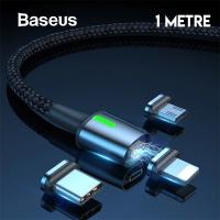 Baseus Zinc Magnetic USB Şarj Kablosu 3in1 iPhone+Type-C+Micro (1m)