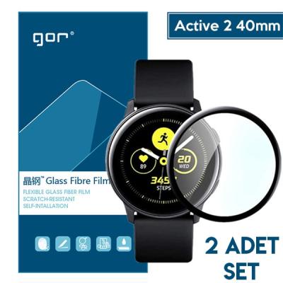 GOR Galaxy Watch Active 2 40mm 3D Kavisli Nano Ekran Koruyucu 2adet
