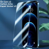Gor iPhone 12 Mini Best Full Tempered Cam Ekran Koruyucu 2Adet+Arka Jelatin