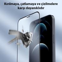 GOR iPhone 12 Pro 6.1 9D Tempered Full Cam Ekran Koruyucu Hardening
