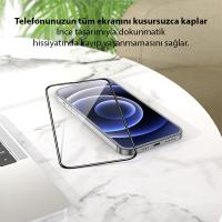 GOR iPhone 13 Pro Max 9D Tempered Full Cam Ekran Koruyucu Hardening