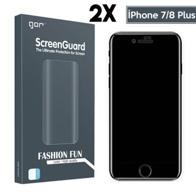 Gor iPhone 7+  Plus  Kırılmaz Cam Ekran Koruyucu 2′li Set