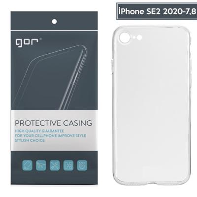 GOR iPhone SE2 2020 için Kamera Korumalı Silikon Kılıf