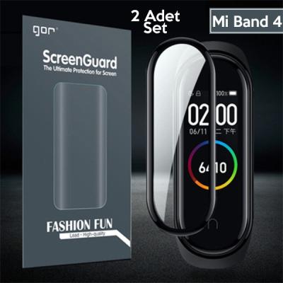GOR Mi Band 4 için 3D Full Darbe Emici Ekran Koruyucu (2 Adet)