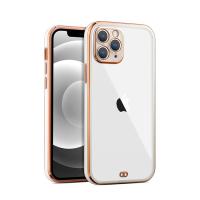 iPhone 11 Pro Max 6.5 Gold Çerçeve Kamera Korumalı Bumper Kılıf