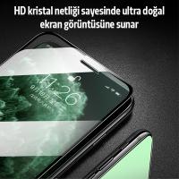iPhone 11 Pro Max Anti-Blue Green Göz Koruma Full Ekran Koruyucu Tempered