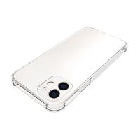 iPhone 12 6.1 için Anti-Drop Kamera Korumalı Şeffaf Silikon Kılıf