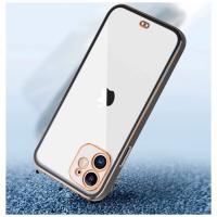 iPhone 12 Mini 5.4 Gold Çerçeve Kamera Korumalı Bumper Kılıf