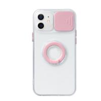 iPhone 12 Mini Kılıf Sürgülü Kamera Korumalı Yüzük Silikon Kılıf