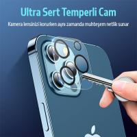 iPhone 12 Pro 6.1 3D Full Tempered Glass Cam Kamera Koruyucu