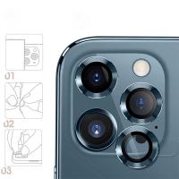 iPhone 12 Pro Max 3D Metal Çerçeveli Kamera Lens Koruyucu