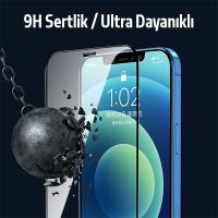 iPhone 12 Pro Max 5D Kavisli Full Tempered Cam Ekran Koruyucu