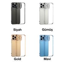 iPhone 12 Pro Max Renkli Kenar Lazer Çerçeveli Silikon Kılıf Fashion