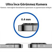 iPhone 13 Pro Max 3D Metal Çerçeveli Kamera Lens Koruyucu