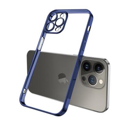 iPhone 13 Pro Max Renkli Kenar Lazer Çerçeve Silikon Kılıf Fashion