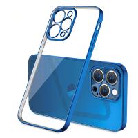iPhone 13 Pro Renkli Kenar Şeffaf Kamera Korumalı Silikon Kılıf