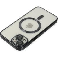iPhone 14 6.1 Renkli Kenar Lazer Çerçeveli Magsafe Silikon Kılıf