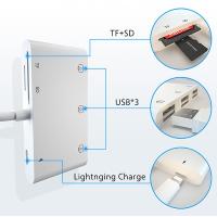 iPhone Dönüştürücü Lightning to TF SD Kart Okuyucu Adaptör 3 USB Kamera Adaptörü