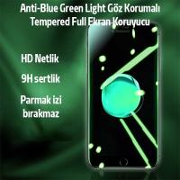 iPhone SE 2020 Anti-Blue Green Göz Koruma Full Ekran Koruyucu Tempered