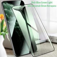 iPhone XR Anti-Blue Green Göz Koruma Full Ekran Koruyucu Tempered