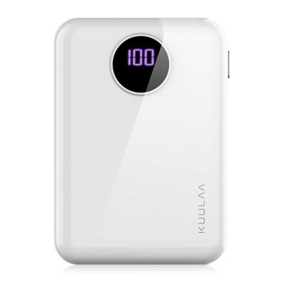 KUULAA Çift USB 10000mAh Mini PowerBank Taşınabilir Şarj Cihazı