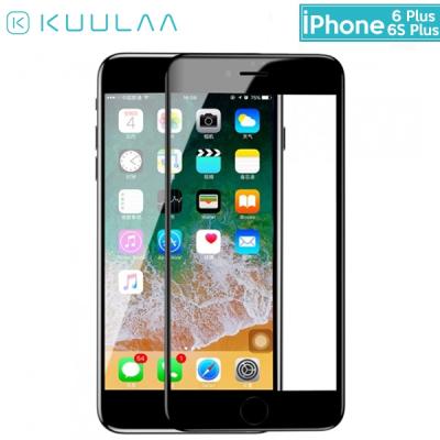 KUULAA iPhone 6+ 6S+ Plus 3D Temperli Kırılmaz Cam Ekran Koruyucu