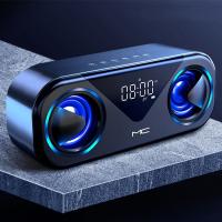 MC H9 Subwoofer SoundBar Saatli LED Bluetooth Speaker Hoparlör