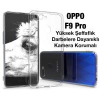 OPPO F9 Pro Kamera Korumalı Ultra İnce Şeffaf Silikon Kılıf