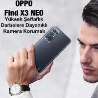 OPPO Find X3 NEO Kamera Korumalı Ultra İnce Şeffaf Silikon Kılıf