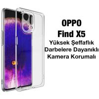 OPPO Find X5 Kamera Korumalı Ultra İnce Şeffaf Silikon Kılıf