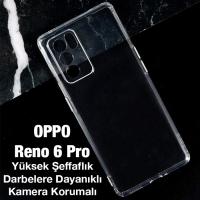 OPPO Reno 6 Pro Kamera Korumalı Ultra İnce Şeffaf Silikon Kılıf