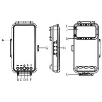 PULUZ iPhone için 45mt Su Geçirmez Dalış Kılıfı (iP11 Pro-XS Max)