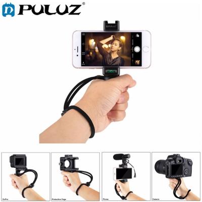 PULUZ Video Grip Telefon Elde Tutucu + Bileklik Tripod Adaptörü