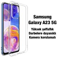 Samsung Galaxy A23 5G Kamera Korumalı İnce Şeffaf Silikon Kılıf