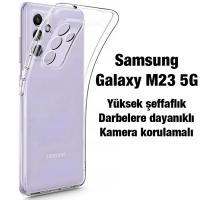 Samsung Galaxy M23 5G Kamera Koruma İnce Şeffaf Silikon Kılıf
