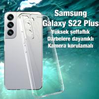 Samsung Galaxy S22 Plus Kamera Koruma İnce Şeffaf Silikon Kılıf