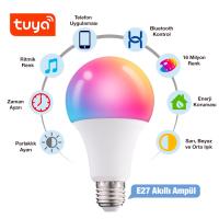 TUYA 10W RGB Renkli Bluetooth Telefon Kontrollü Akıllı LED Ampül