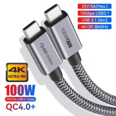 USB Type-C PD3.1 Gen2 100W(20V-5A) Hızlı Şarj Kablosu 1mt QC4.0 3.0